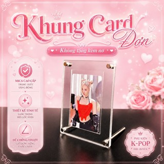 [Tặng Ruy Băng] Khung Ảnh Mica Acrylic Trong Suốt, Khun Đựng Card Kpop Anime To Photocard Polaroid Ảnh Thần Tượng Để Bàn