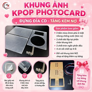 [Tặng Ruy Băng] Khung Ảnh Mica Acrylic Trong Suốt, Khun Đựng Card Kpop Anime To Photocard Polaroid Ảnh Thần Tượng Để Bàn