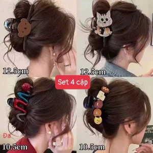 Set 4 Cặp Tóc Dễ Thương Cho Bé Gái – Kẹp Tóc Hàn Quốc Xinh Xắn Nhiều Mẫu