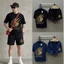 Bộ Quần Áo Mùa Hè Nam DSQ Vuốt Sói Vương hype in 3d Nhiệt Siêu Nét - Bộ Cộc Hè Nam Nữ Dsquared2 Thêu Ngọn Núi Siêu Đẹp