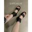 Giày sandal chiến binh KAILI quai ngang lưới đế độn 3.5cm basic sang trọng, giày boot nữ LAL76