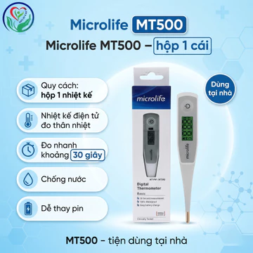Microlife MT500 nhiệt kế điện tử đầu mềm đo thân nhiệt nhanh 30 giây cho gia đình