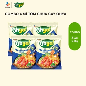Combo 4 Gói Mì Ohya Tôm Chua Cay Gói 88G