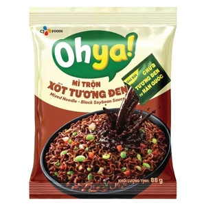 Combo 4 Gói Mì Ohya Trộn Xốt Tương Đen Gói 88G