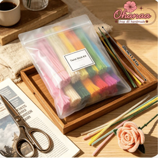 Kẽm nhung làm hoa, lông dày mịn 8mm chuẩn loại 1, màu pastel, bó 50/100 sợi