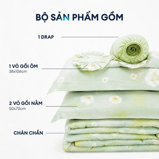 [MÁT LẠNH] Bộ Drap, Mền Chần, Áo Gối NIN Valletta | Nhiều Kích Thước | 100% Viscose Mát Lạnh Mềm Mịn