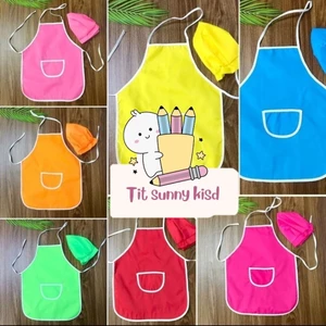 ☀️Bộ tạp dề và nón đầu bếp (2 lớp), chống thấm nước đáng yêu cho trẻ😍.