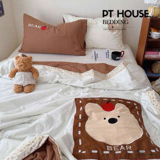 [HOT 2026] Chăn Hè Cotton Đũi Thêu Thú Nổi 3D Siêu Dễ Thương, Mền Đũi Mùa Hè Màu Pastel Vibe Hàn Quốc Giấc Ngủ Ngon
