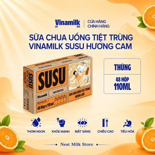 Sữa Chua Uống Tiệt Trùng Vinamilk SuSu Hương Cam 110ml - Thùng 48 Hộp