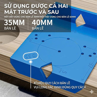 Cữ Khoan Bản Lề Giảm Chấn 35mm Dưỡng Lấy Dấu Chuẩn, Nhanh Dành Cho Thợ Nhôm, Thợ Mộc Nội Thất