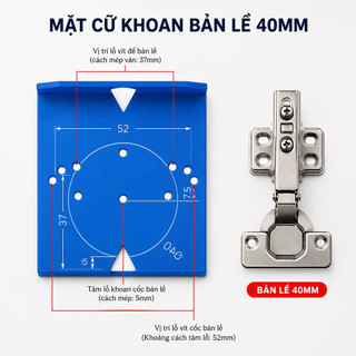 Cữ Khoan Bản Lề Giảm Chấn 35mm Dưỡng Lấy Dấu Chuẩn, Nhanh Dành Cho Thợ Nhôm, Thợ Mộc Nội Thất