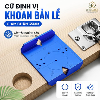 Cữ Khoan Bản Lề Giảm Chấn 35mm Dưỡng Lấy Dấu Chuẩn, Nhanh Dành Cho Thợ Nhôm, Thợ Mộc Nội Thất