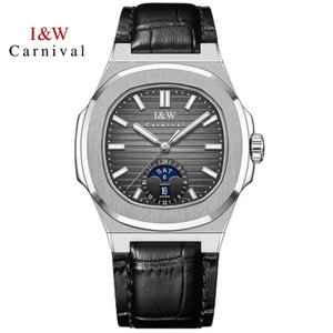 Đồng Hồ Nam Chính Hãng I&W Carnival 735G1-D4 Full Box Chống Nước Kính Sapphire (Máy Cơ Tự Động)