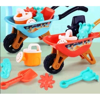 Bộ Đồ Chơi Xúc Cát, Xe Rùa, Guồng Cát Cho Bé Gồm Xe Và Phụ Kiện Màu Sắc Tươi sáng