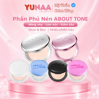 [Y103b] [HỎA TỐC] Phấn Phủ Siêu Mịn About Tone Powder Pact - Phấn Phủ Dạng Nén Hàn Quốc