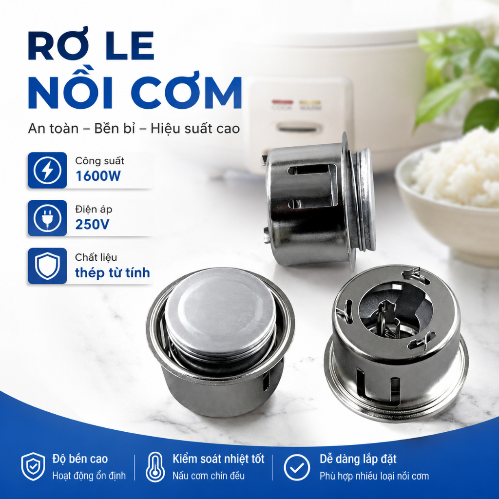Rơ le nồi cơm điện loại tốt có vỏ hộp đảm bảo chất lượng ilinhkien.