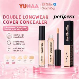 Kem Che Khuyết Điểm PERIPERA Double Longwear Cover Concealer