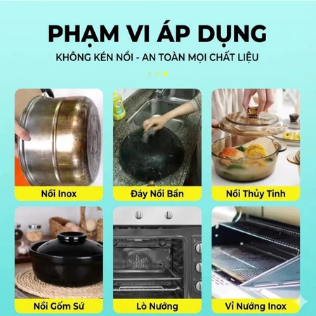 Gel Tẩy Đáy Nồi Dầu Mỡ Đa Năng 150ml – Đánh Bay Vết Cháy Khét Cứng Đầu