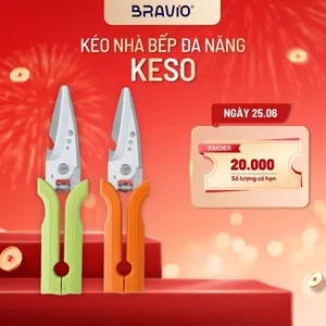 Kéo nhà bếp đa năng Bravio Keso thép không gỉ cao cấp kéo cắt gà xương cá