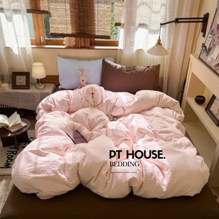 [MỞ BÁN] Set 4 Món Chăn Ga Gối Đũi Mây Cloud Linen Màu Pastel Mix Đơn Sắc - Set Chăn Ga Decor Phòng Ngủ Vintage Hàn Quốc