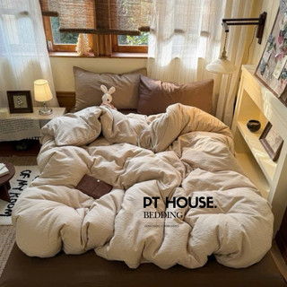 [MỞ BÁN] Set 4 Món Chăn Ga Gối Đũi Mây Cloud Linen Màu Pastel Mix Đơn Sắc - Set Chăn Ga Decor Phòng Ngủ Vintage Hàn Quốc
