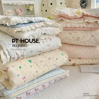 Bộ Chăn, Ga, Gối, Đũi Hoa Nhí Vintage 4 Món Chăn Chần Hè Mỏng Nhẹ, Thoáng Mát Dễ Thương Phong Cách Bedding Hàn Quốc