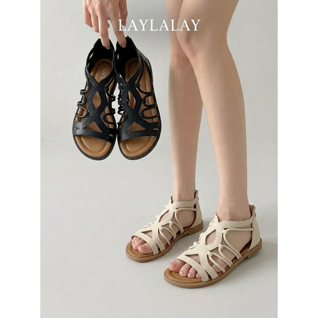 [Chính hãng] Giày sandal chiến binh nữ SIKETU boho laser basic  1.5cm, sandal nữ quai ngang, giày dây LAL08 - Laylalay.n