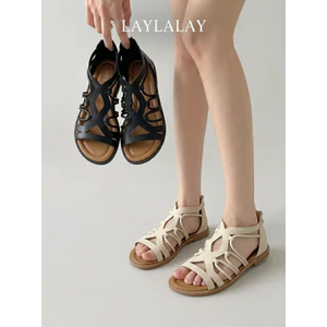 Giày sandal chiến binh nữ SIKETU boho laser basic 1.5cm, sandal nữ quai ngang, giày dây LAL08 - Laylalay.n