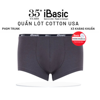 Quần lót nam iBasic trunk cotton USA kháng khuẩn gấp 3 lần PANM141