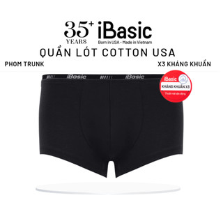 Quần lót nam iBasic trunk cotton USA kháng khuẩn gấp 3 lần PANM141