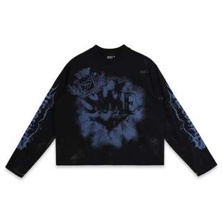 ÁO SWE ROYAL WAFFLE L/S TEE - BLACK