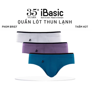 Combo 3 quần lót nam iBasic brief tam giác thoáng mát thấm hút tốt PANM108