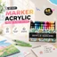 Màu Acrylic Marker Ngòi Brush Cao Cấp Dải Màu Tươi Sáng, Blend và Chồng Màu Dễ Dàng.Hoàng Yến