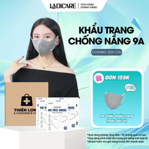 Khẩu trang 9A Ladicare 5 lớp dày dặn cao cấp – chống nắng, che chắn tốt, kháng khuẩn, thoáng khí
