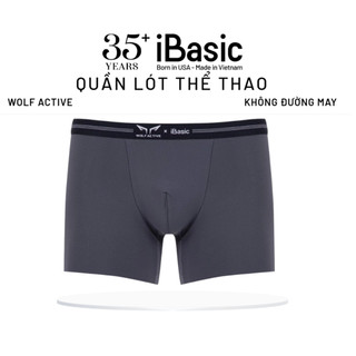 Quần lót nam thể thao Wolf Active x iBasic airy thoáng khí phom trunk không đường may freecut PANM155