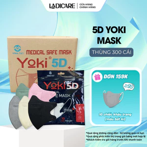 Khẩu trang 5D Yoki Mask 4 lớp kháng khuẩn 2.5PM hàng chính hãng công ty