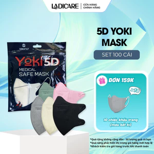Khẩu trang 5D YOKI Mask 3 lớp kháng khuẩn nhiều màu sắc thời trang
