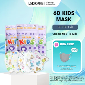 Khẩu trang trẻ em 6D An Tâm Kids dành cho bé 2 đến 8 tuổi hàng chính hãng công ty
