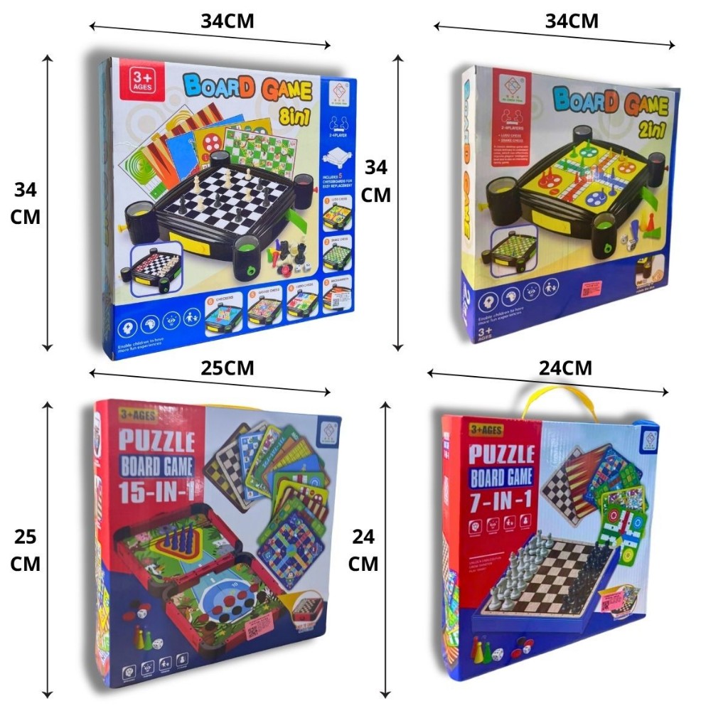 Bộ Cờ Vua, Cá Ngựa, Rắn Leo Thang, Cờ Tướng 8 In 1, 2 In 1, 7 In 1, 15 In 1 - Đồ Chơi Boardgame