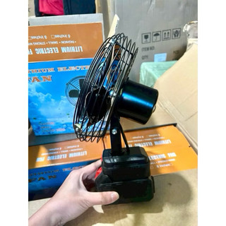 Quạt Tích Điện Pin 10 Cell Dùng Liên Tục 3-6H, Quạt Để Bàn 2 Cấp Độ Gió Siêu Mát