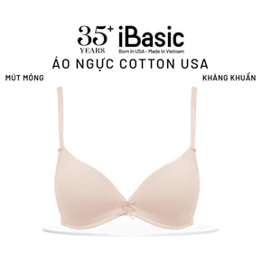 Áo ngực iBasic không gọng mút mỏng cotton USA kháng khuẩn BRAY058