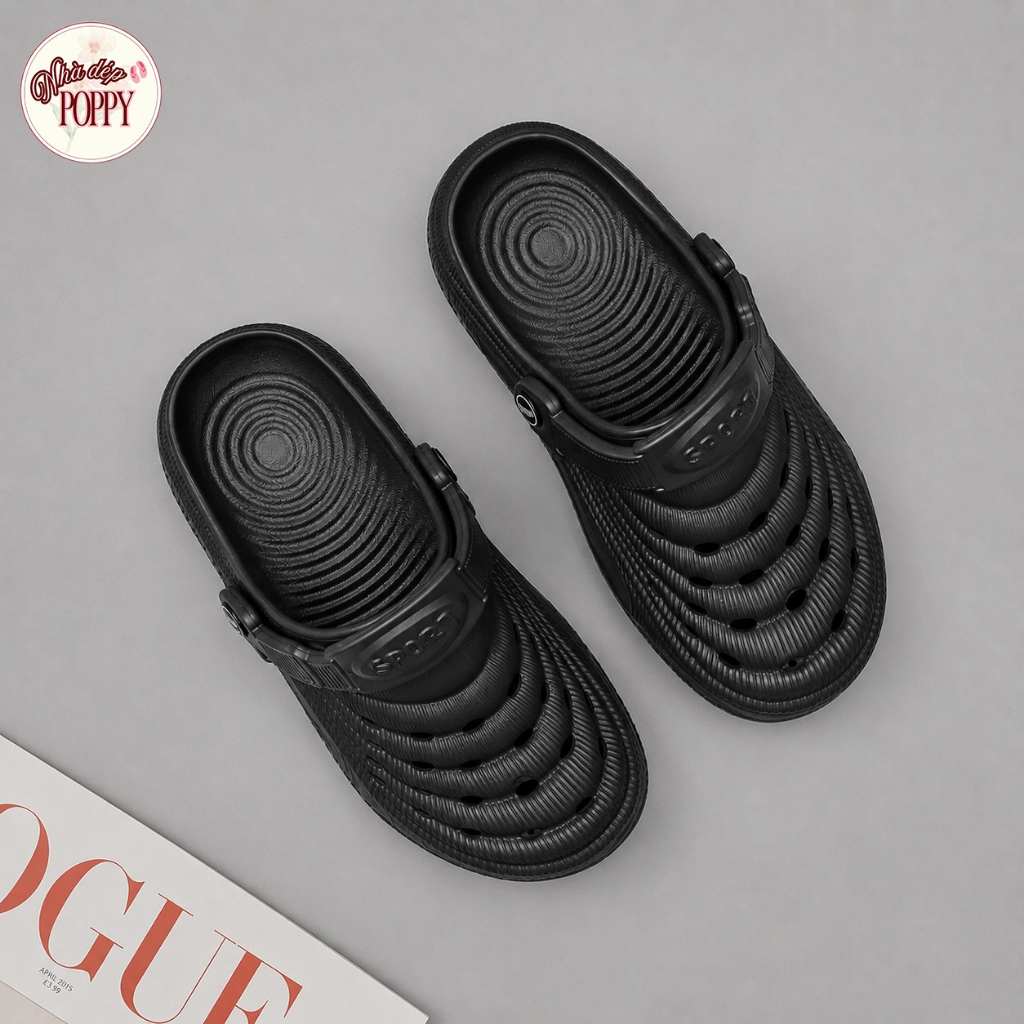 Dép Sục Nam Thể Thao, Dép Bánh Mì, Nhựa EVA Đúc Nguyên Khối, Đế 4cm