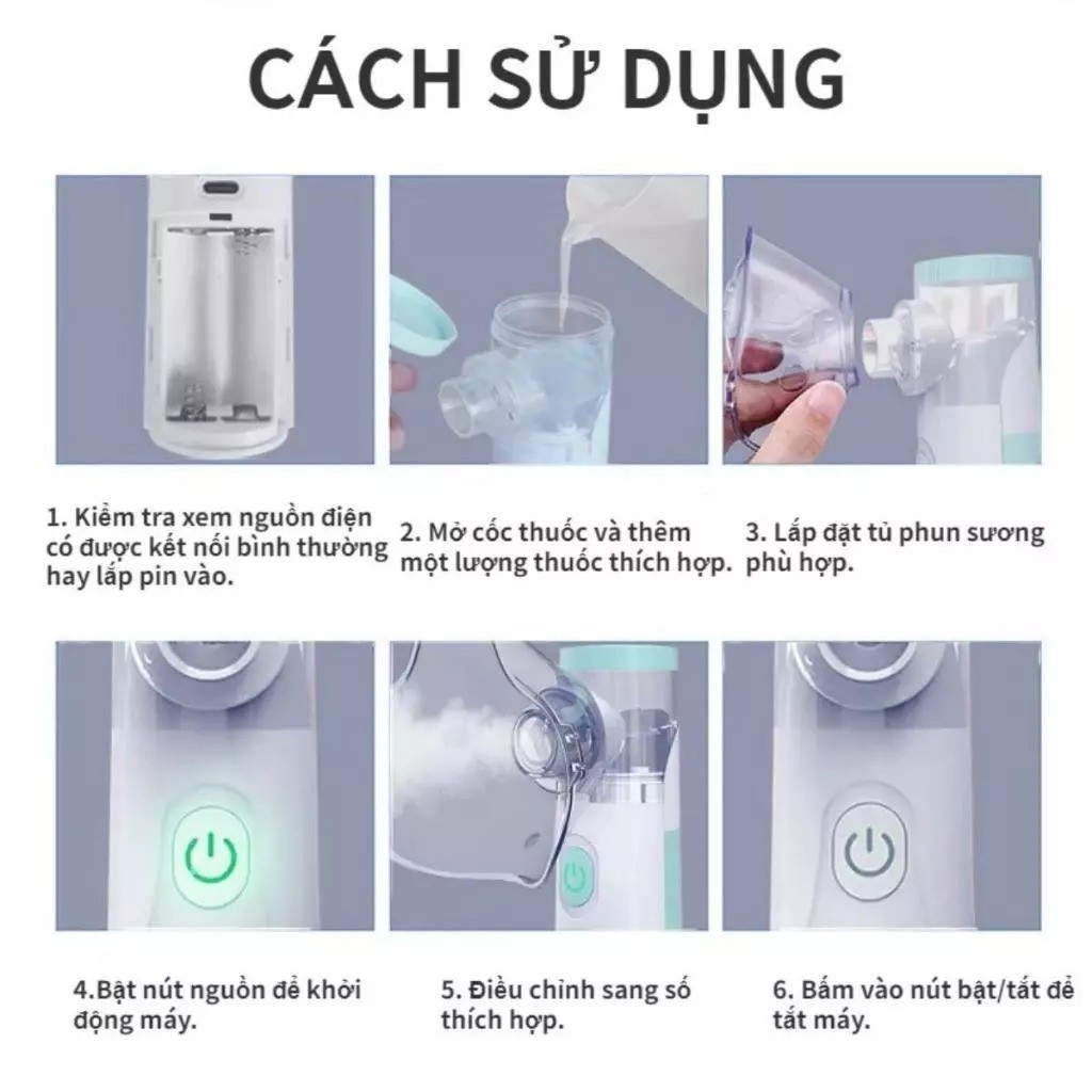 (KHÔNG KÈM THẺ) Thẻ bảo hành 2 năm khi mua máy sông khí dung câm tay nhỏ gọn an toàn