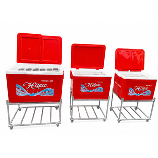 Khung Kệ đế di chuyển , Chân tháo lắp gấp gọn cho thùng đá 60L Nhựa ABS - bánh xe chịu lực 150kg .