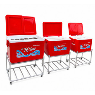 Khung Kệ đế di chuyển , Chân tháo lắp gấp gọn cho thùng đá 60L Nhựa ABS - bánh xe chịu lực 150kg .