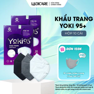 Khẩu trang N95 Yoki 5 lớp kháng khuẩn chuẩn y tế hàng chính hãng công ty