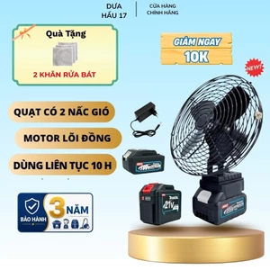 Quạt Tích Điện Để Bàn Chạy Pin Phổ Thông Công Suất Lớn, Làm Mát Cực Nhanh, Kết Cấu Chắc Chắn 2026