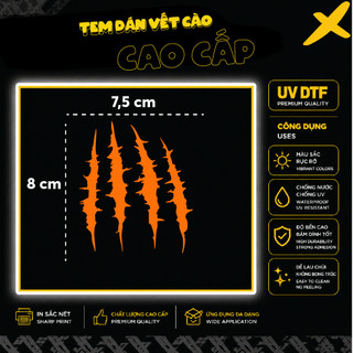 TEM DÁN VẾT CÀO XE MÁY UV DTF TRANG TRÍ SH VISION AIR BLADE WINNER WAVE CHỐNG NƯỚC BỀN ĐẸP