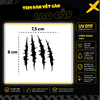 TEM DÁN VẾT CÀO XE MÁY UV DTF TRANG TRÍ SH VISION AIR BLADE WINNER WAVE CHỐNG NƯỚC BỀN ĐẸP
