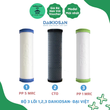 (Sale Shop) Combo Lõi Lọc Nước Số 1 2 3 DAIKIOSAN - Áp Dụng Cho Nhiều Loại Máy Lọc Nước RO